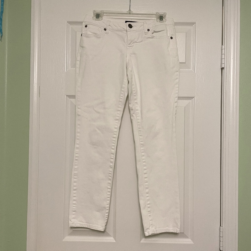 Jessica Simpson White Denim Forever Low Rise Crop Size 26